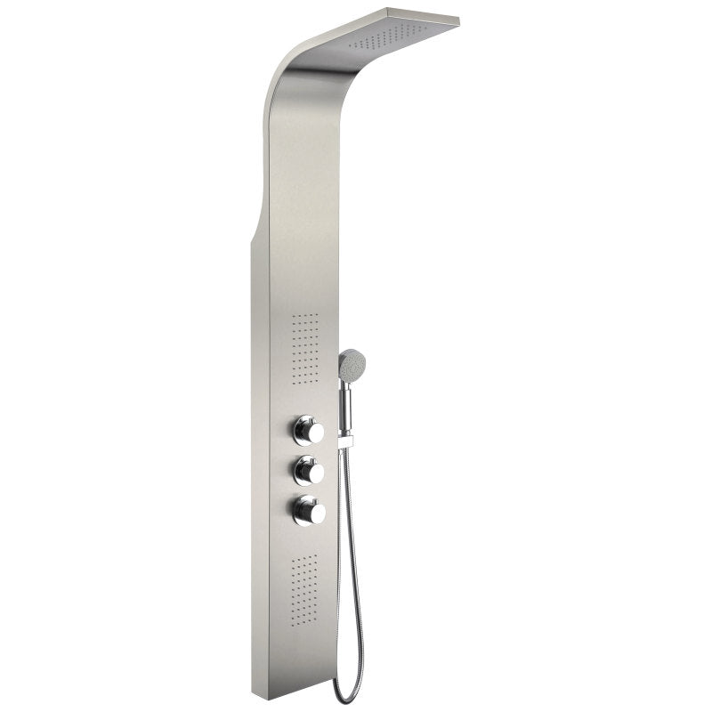 ANZZI SP-AZ024 Arc shower panel system in brushed stainless steel, main product photo