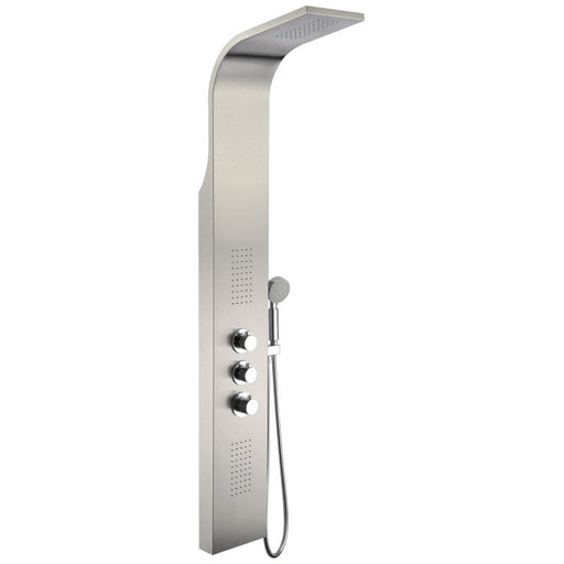 ANZZI SP-AZ024 Arc shower panel system in brushed stainless steel, main product photo
