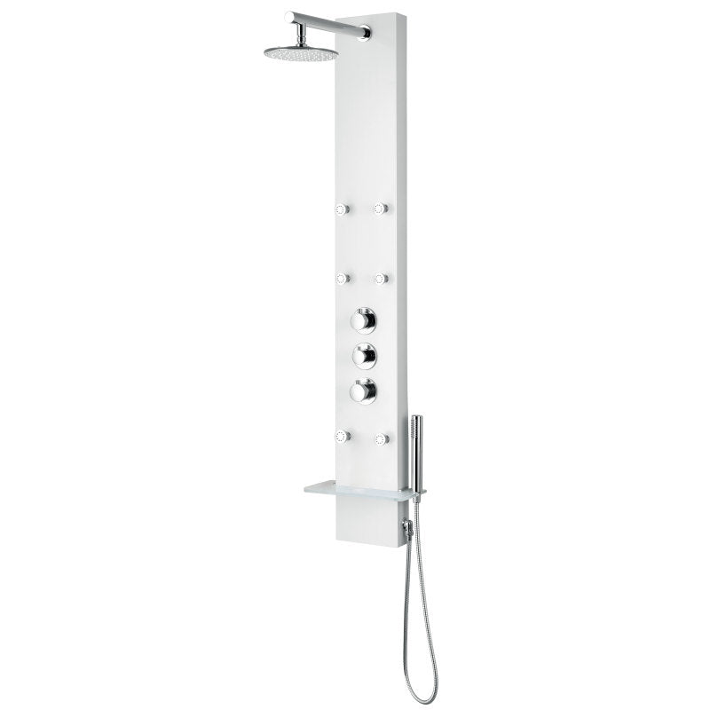 ANZZI SP-AZ028 Donna shower panel system in white, main product photo