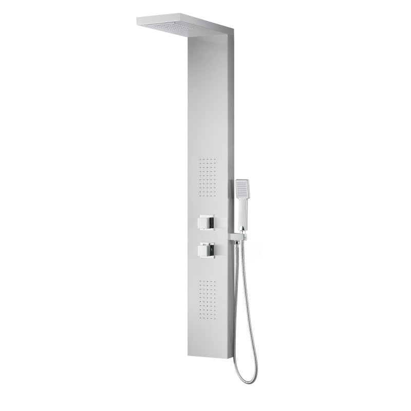 ANZZI SP-AZ041 Expanse shower panel system in brushed steel, main product photo