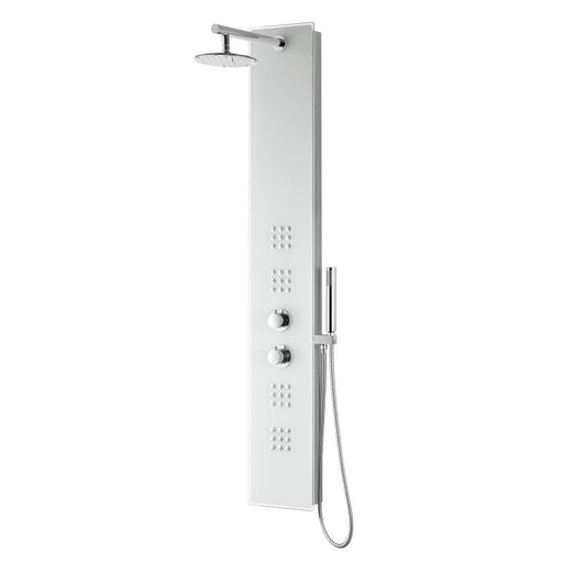 ANZZI SP-AZ048 VELD shower panel system in clear white, main product photo