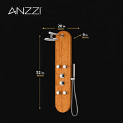 ANZZI SP-AZ061 Crane shower panel system, dimension drawing 1