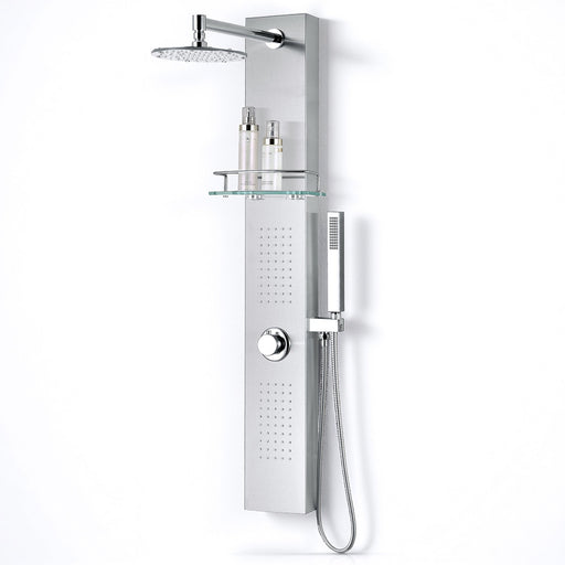 ANZZI SP-AZ075 Coastal shower panel system in brushed steel, main product photo