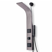 ANZZI SP-AZ078GM Aura shower panel system in glossy gray, main product photo