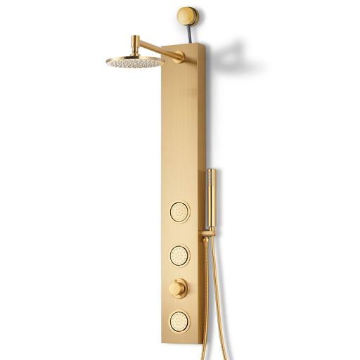 ANZZI SP-AZ080BG Beverly shower panel system in brushed gold, main product photo