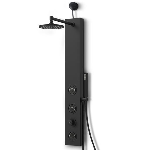 ANZZI SP-AZ080MB Beverly shower panel system in matte black, main product photo