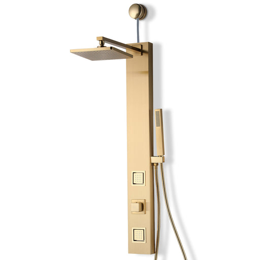 ANZZI SP-AZ082BG Dion shower panel system in brushed gold, main product photo