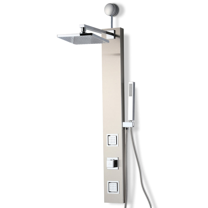ANZZI SP-AZ082BN Dion shower panel system in brushed nickel, main product photo