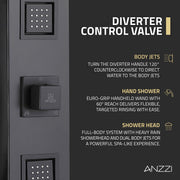 ANZZI SP-AZ082MB Dion shower panel system, dimension drawing 0 #5