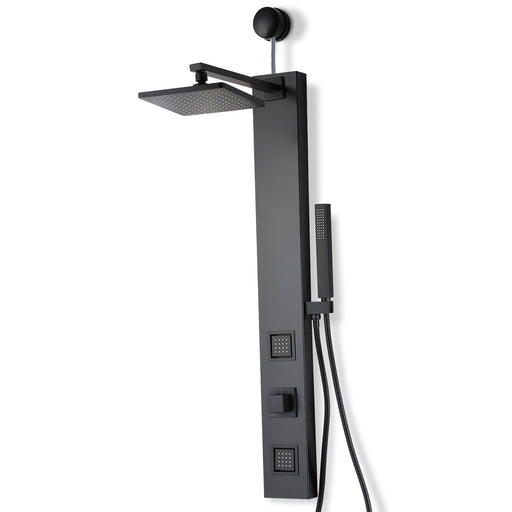 ANZZI SP-AZ082MB Dion shower panel system in matte black, main product photo