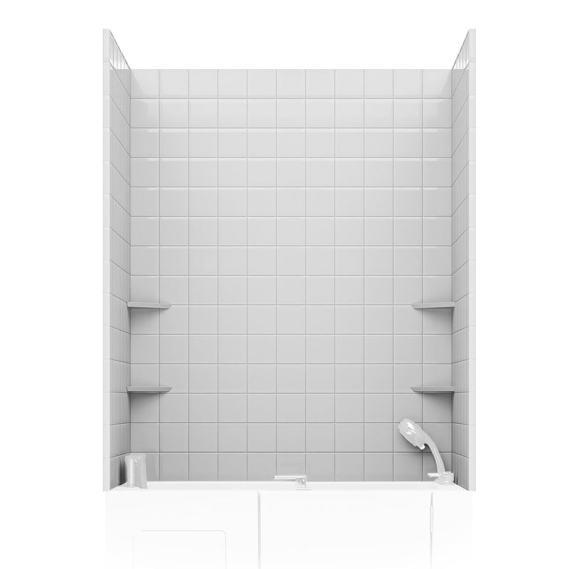 ANZZI SW-6060SQ4-WH Shower Wall Panel Set product photo