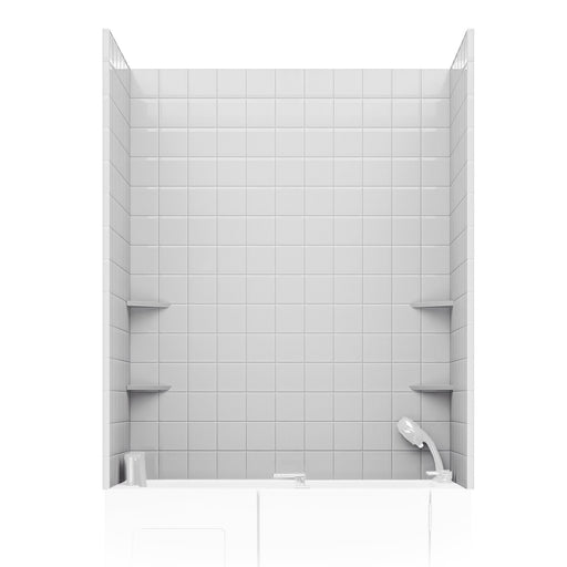 ANZZI SW-6060SQ4-WH Shower Wall Panel Set product photo