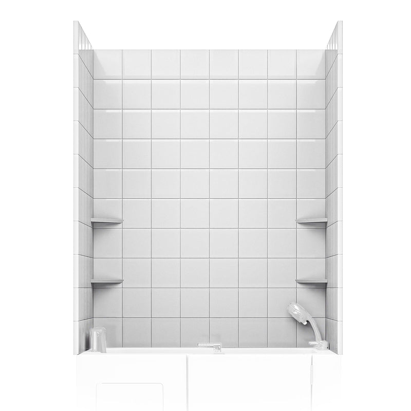 ANZZI SW-6060SQ6-WH Shower Wall Panel Set product photo