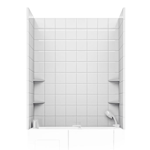ANZZI SW-6060SQ6-WH Shower Wall Panel Set product photo