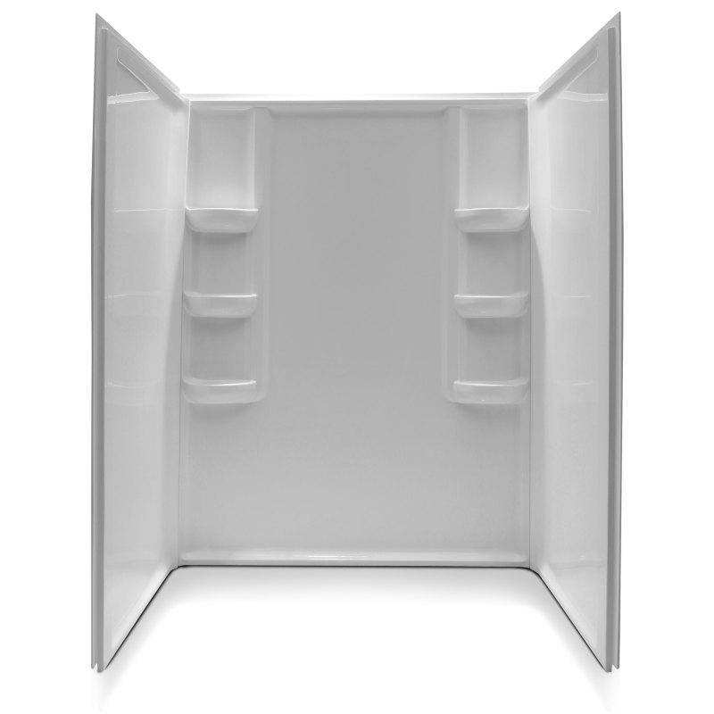 ANZZI SW-AZ009WH Shower Wall Surround wall kit on white background