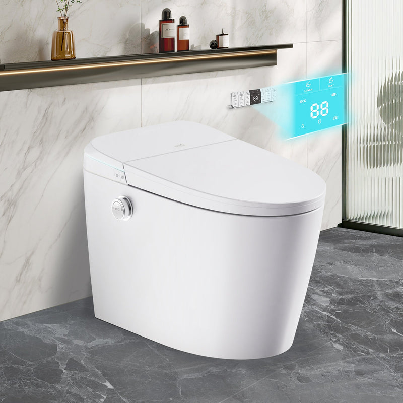 ANZZI TL-AZ19TWH Dia smart bidet toilet, installed room view 1