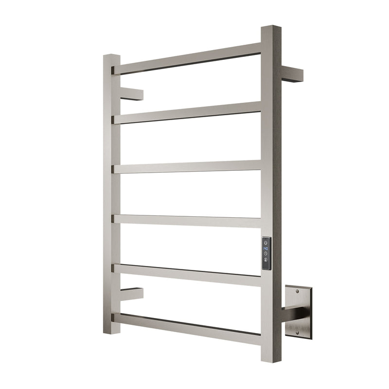 ANZZI TW-AZ014BN Charles towel warmer in Brushed Nickel, white background view 1