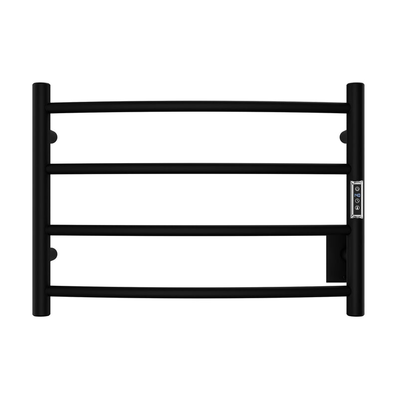 ANZZI TW-AZ018MBK Glow towel warmer in Matte Black, white background view 1