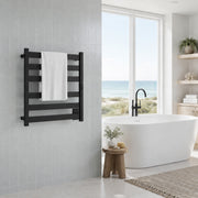 ANZZI TW-AZ023MBK Note towel warmer, installed room view 4