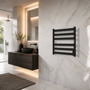 ANZZI TW-AZ023MBK Note towel warmer, installed room view 5