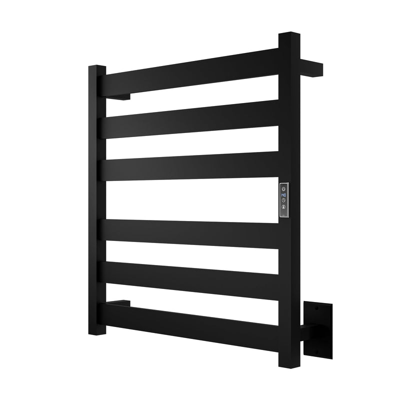 ANZZI TW-AZ023MBK Note towel warmer, white background view 1