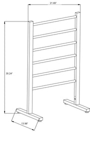 ANZZI TW-AZ102BN Riposte towel warmer, dimension drawing