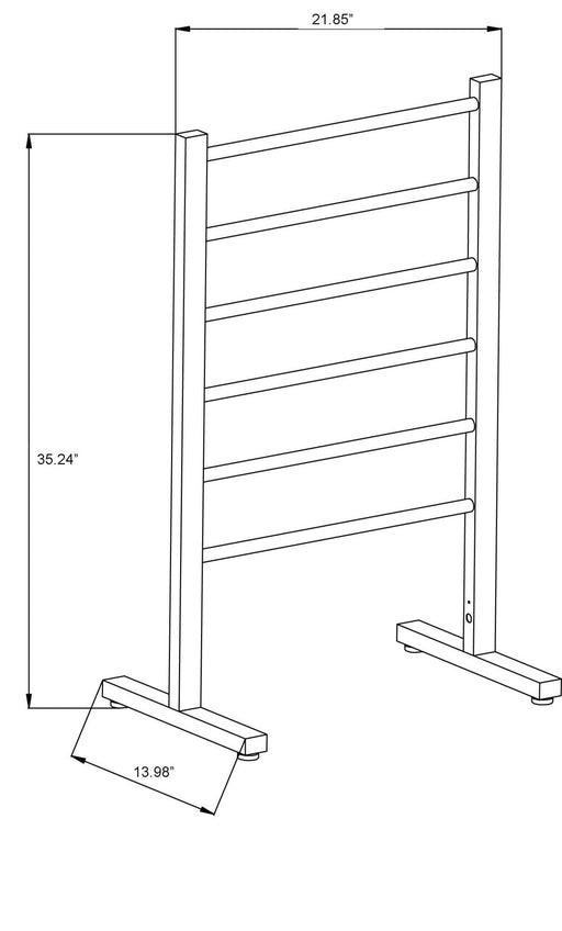 ANZZI TW-AZ102BN Riposte towel warmer, dimension drawing