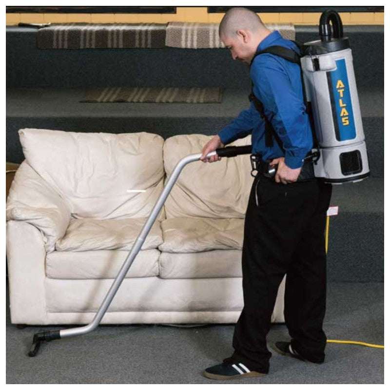 atlas action square standard web feature on edic 600tv backpack vacuum for enhanced maneuverability.