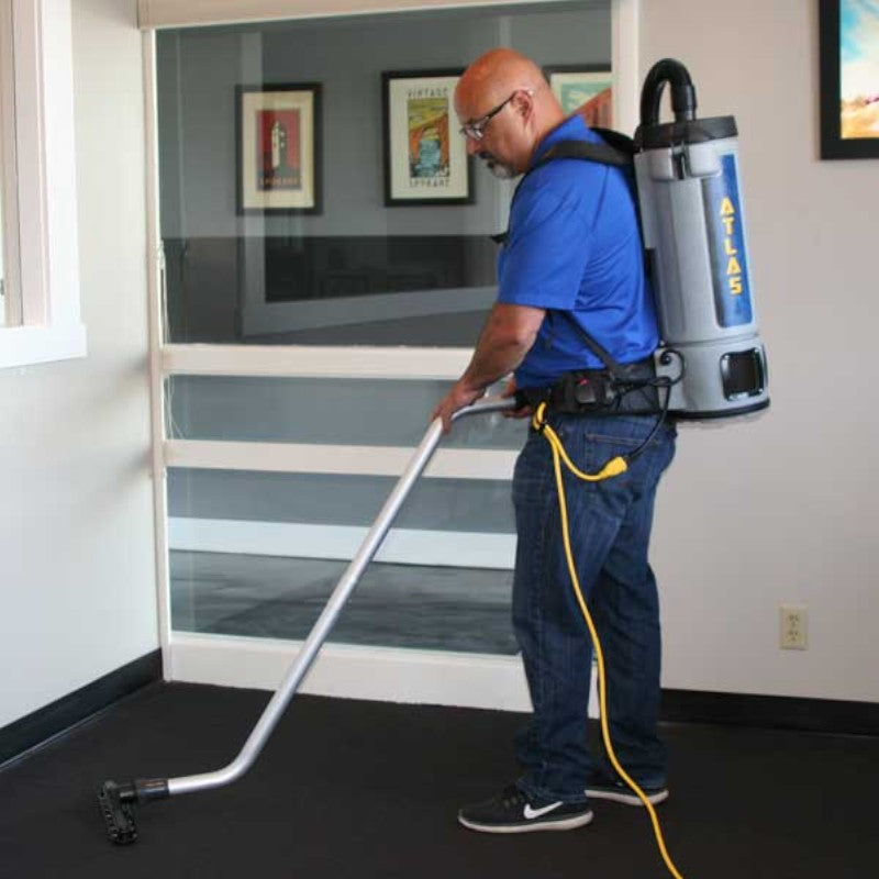 atlas in action edic 1000tv backpack vacuum for powerful and precise cleaning.