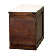 Bellaterra Home 202016A-BRIDGE-CR Bridge 17.5" storage cabinet, Walnut, back view