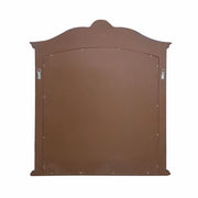 Bellaterra Home 202016A-MIRROR Bridge 33.5" mirror, Walnut, back view