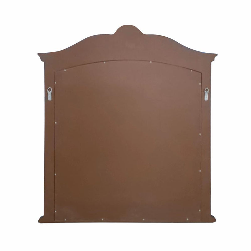Bellaterra Home 202016A-MIRROR Bridge 33.5" mirror, Walnut, back view