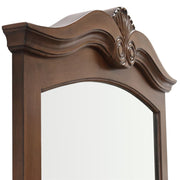 Bellaterra Home 202016A-MIRROR Bridge 33.5" mirror, Walnut, carved crown detail