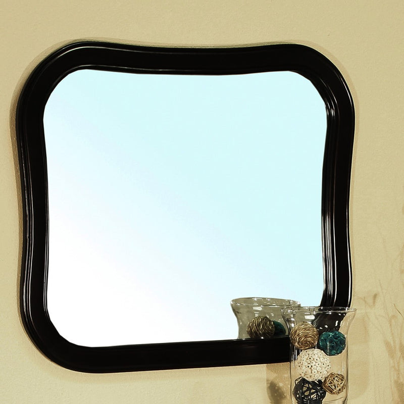 Bellaterra Home 203037-MIRROR-B 34.5" mirror, Black, front view on a white background