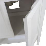 Bellaterra Home 203054A-WH 31" vanity, White, white engineered stone top, door detail