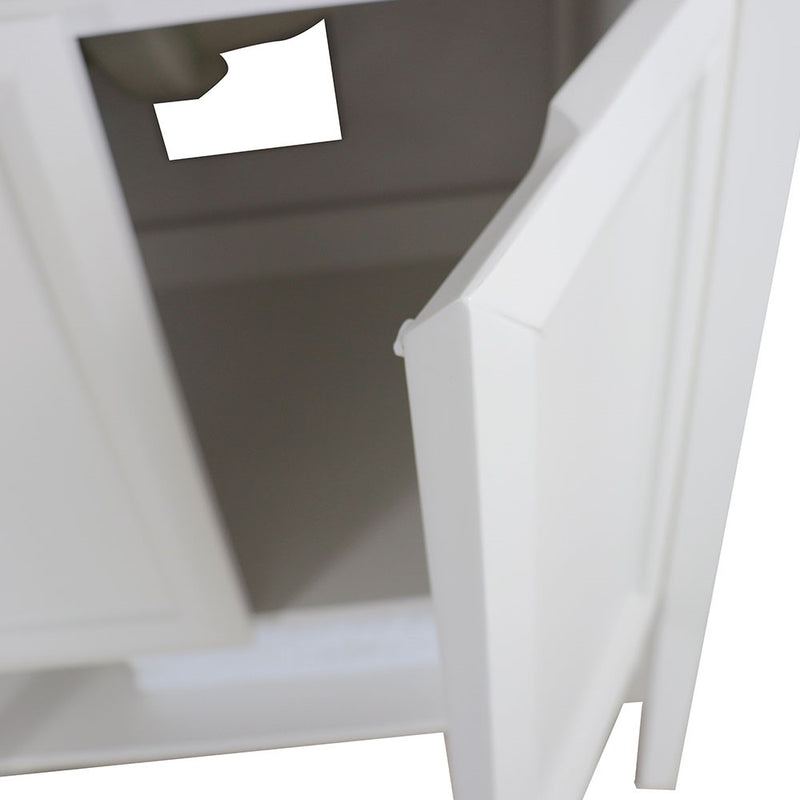Bellaterra Home 203054A-WH 31" vanity, White, white engineered stone top, door detail