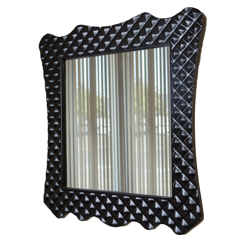 Bellaterra Home 203057B-MIRROR 31.5" mirror, Black, front view on a white background