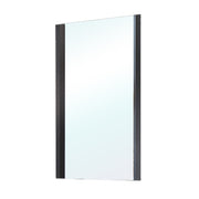 Bellaterra Home 203102-MIRROR 19.7" mirror, Black, front view on a white background
