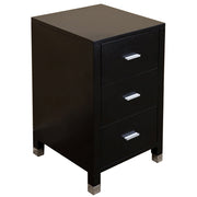 Bellaterra Home 203107-BRIDGE Chest 17.7" storage cabinet, Black, front view on a white background