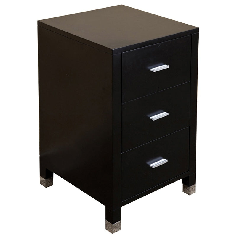 Bellaterra Home 203107-BRIDGE Chest 17.7" storage cabinet, Black, front view on a white background