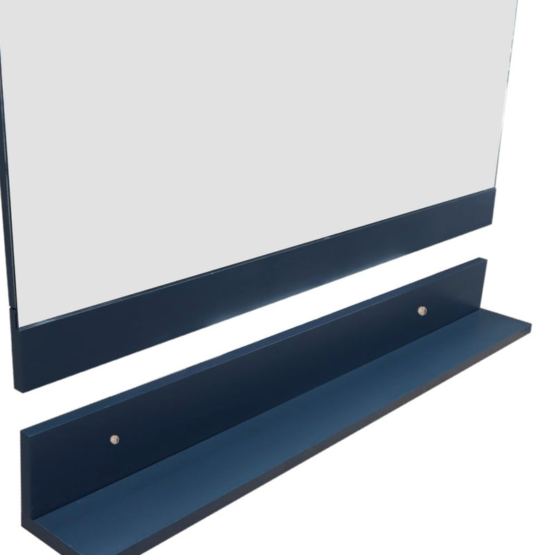 Bellaterra Home 203139-M-DG 39.4" mirror, Dark Gray, angled view on a white background