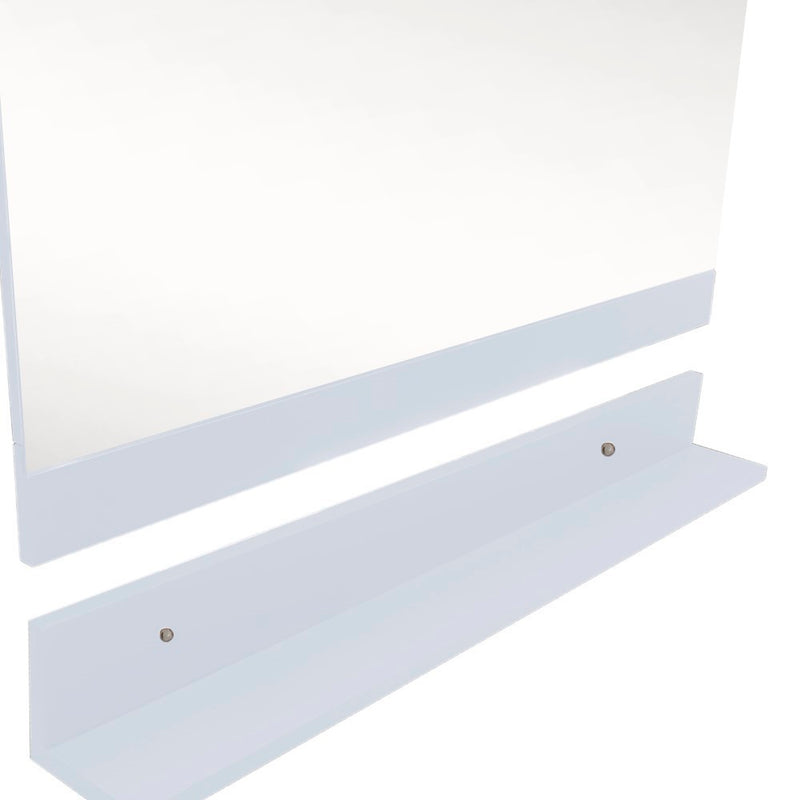 Bellaterra Home 203139-M-WH 39.4" mirror, White, angled view on a white background