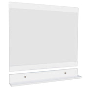 Bellaterra Home 203139-M-WH 39.4" mirror, White, front view on a white background