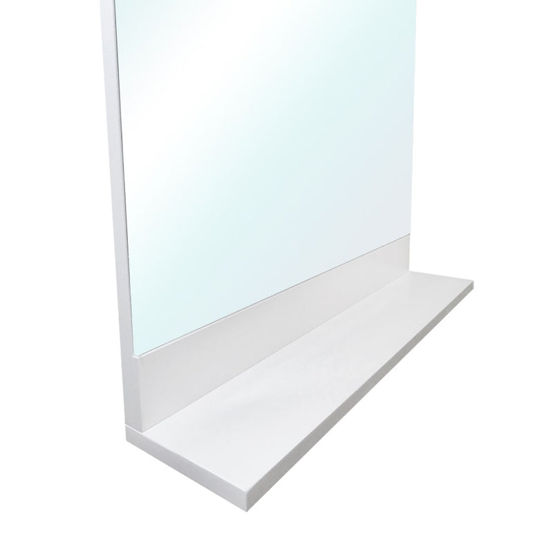 Bellaterra Home 203172-M-WH 22" mirror, White, angled view on a white background
