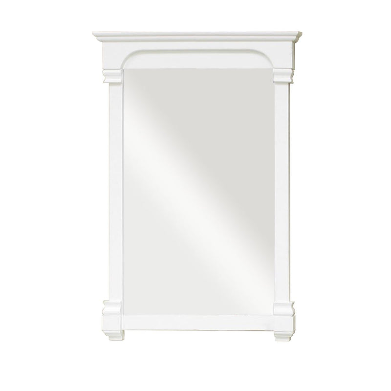 Bellaterra Home 205024-MIRROR-WH 24" mirror, White, front view on a white background