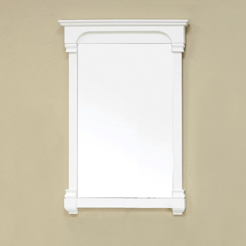 Bellaterra Home 205024-MIRROR-WH 24" mirror, White, installed in a bathroom