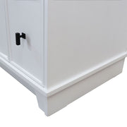 Bellaterra Home 3922-BL-WH-AQ Lagos 39" vanity, White, white engineered stone top, countertop edge close-up