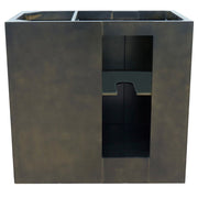 Bellaterra Home 400100-36L-BA Plantation 36" vanity cabinet, Brown Ash, back view