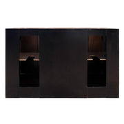 Bellaterra Home 400100-55-BA-GY Plantation 55" vanity, Brown Ash, gray granite top, back view