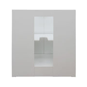 Bellaterra Home 400100-GA-BGO Plantation 31" vanity, Glacier Ash, Black Galaxy granite top, back view